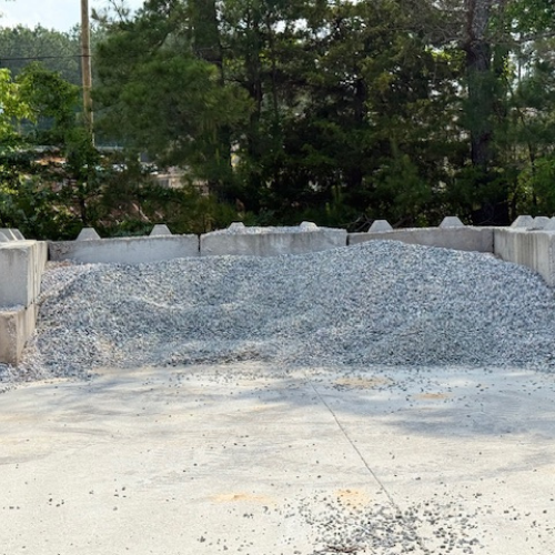 Gravel pile.